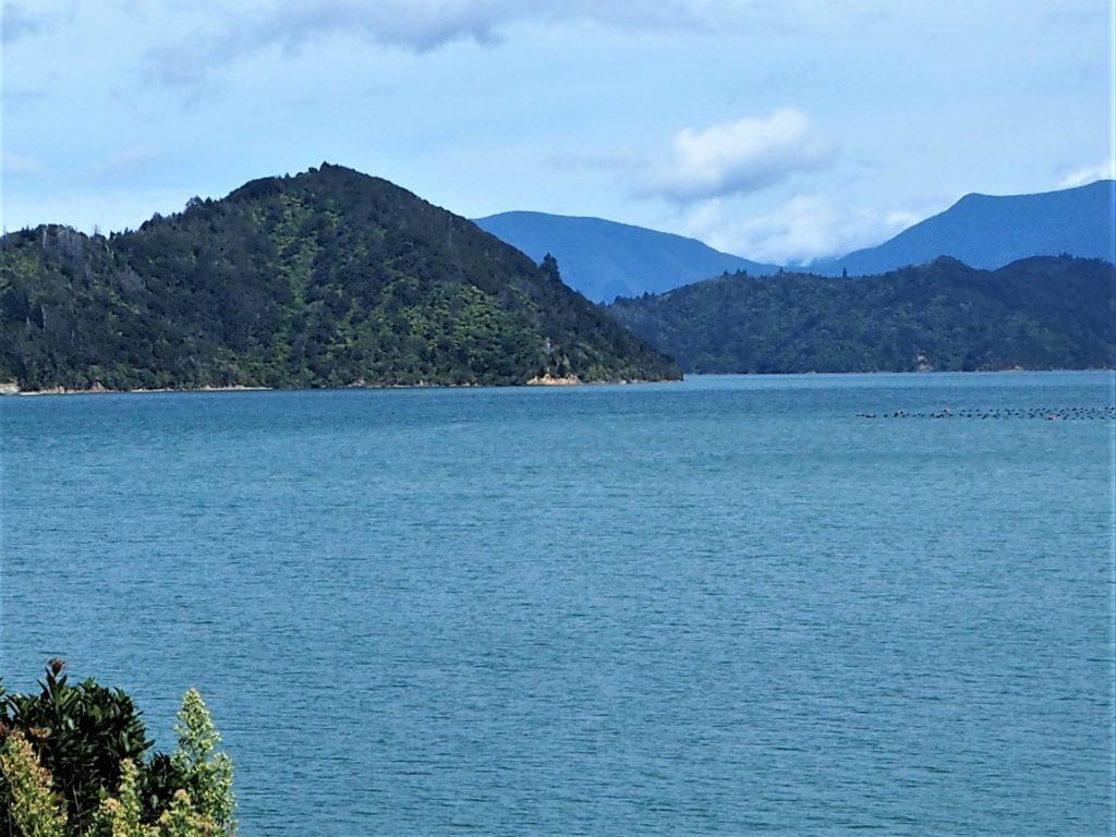 View down and around Keneperu Sound
