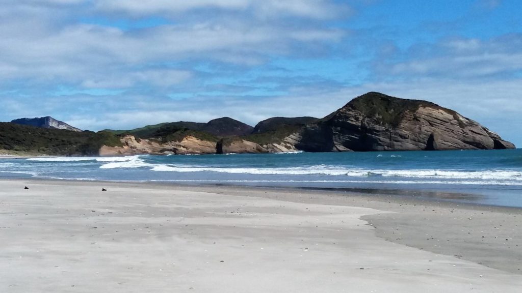 Left view of Whakariki Beach