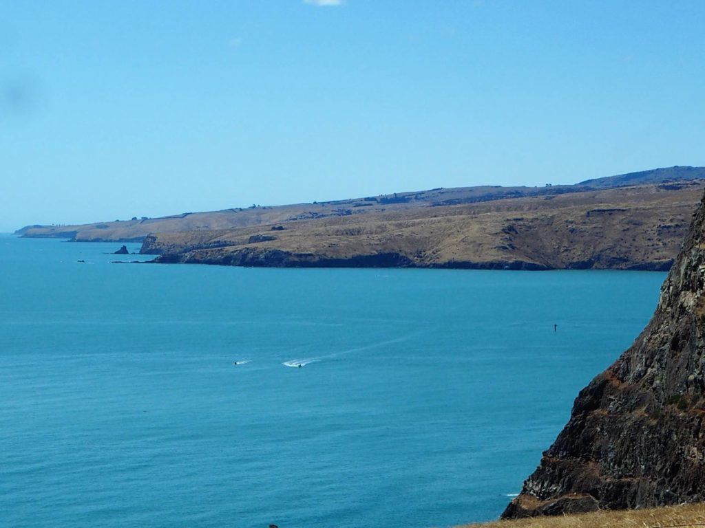 View out from Taylors Mistake Track to entrance Lyttelton Harbour