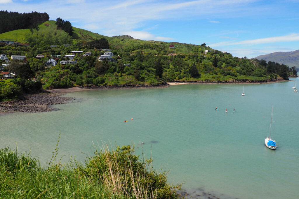 "View out across Cass Bay including the Lyttelton Coastal Trail"
