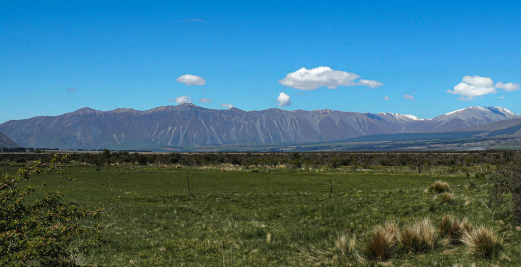 "Back ranges along the Rangitata River Valley"