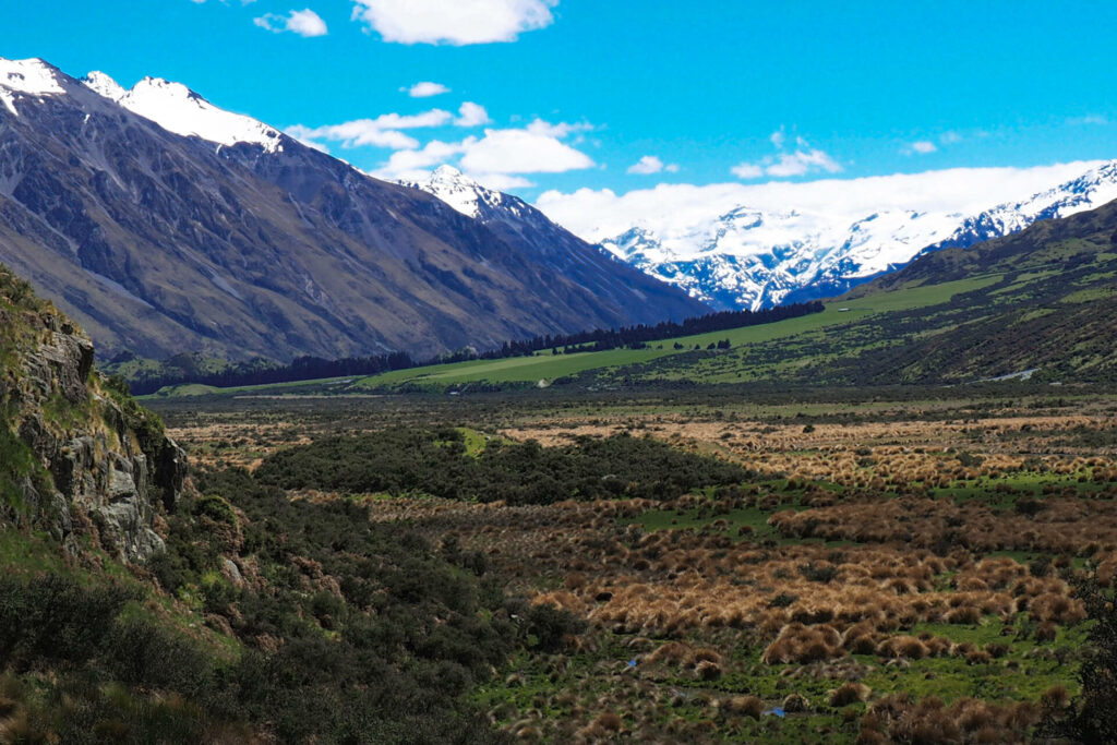 "Potts Range from Mt Sunday Track"
