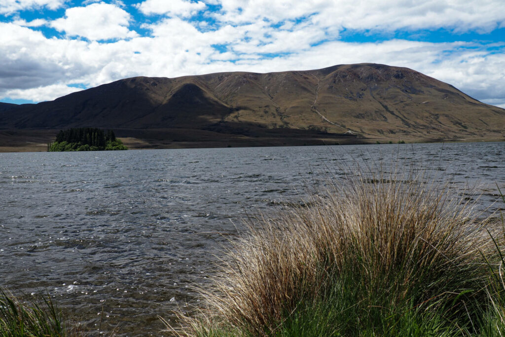 "Distant view across Lake Clearwater"