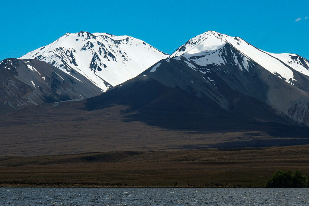 "Mountains surround Lake Clearwater"
