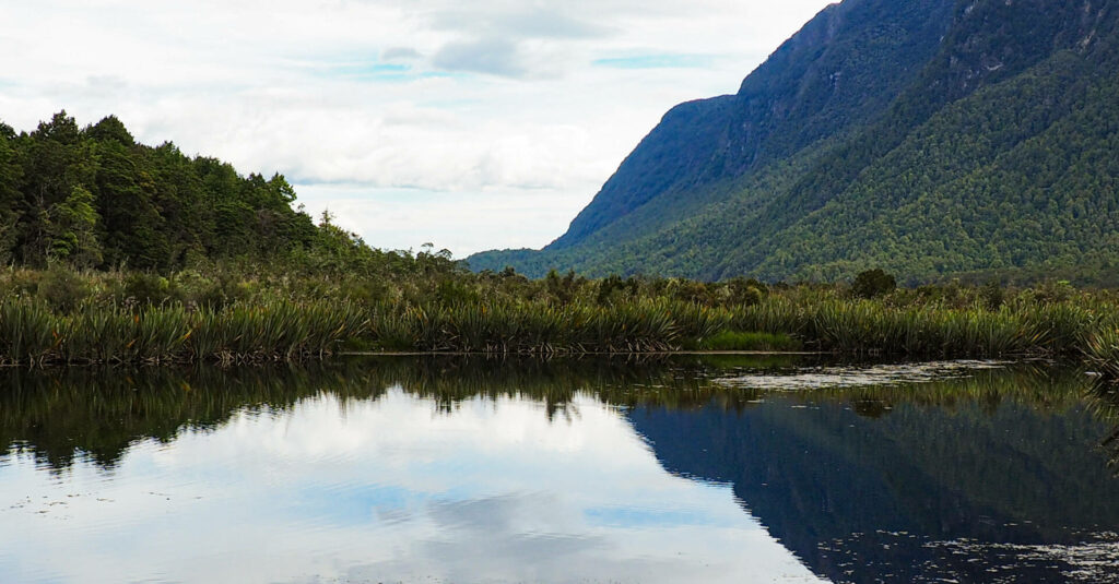 View out down valley from Mirror Lakes
